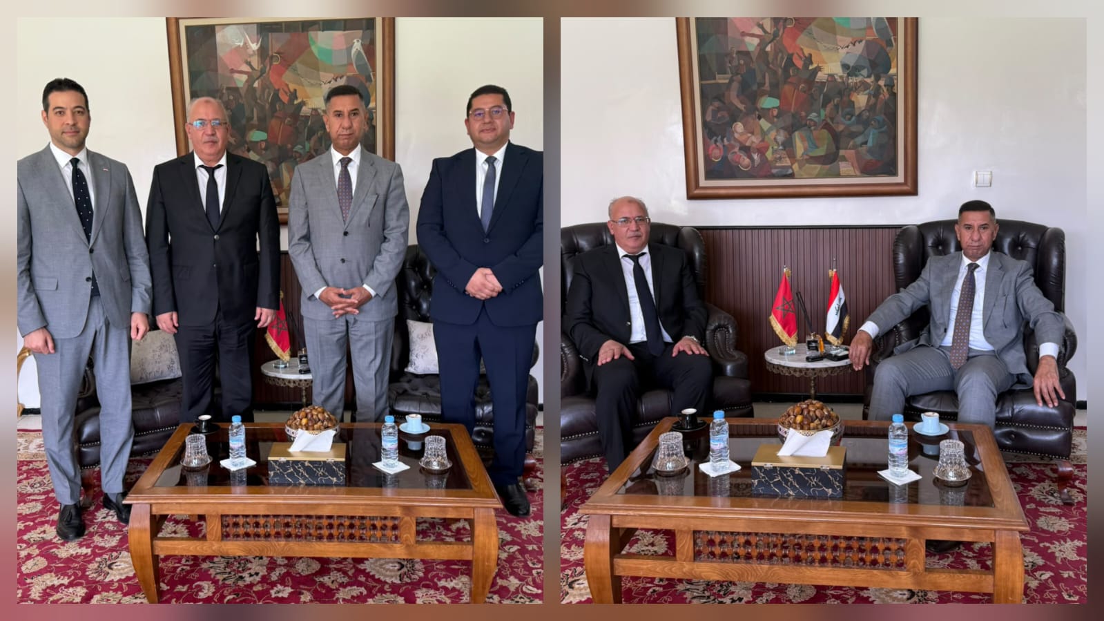 Director General of the Arab Civil Aviation Organization Meets with the Ambassador of Iraq in Rabat